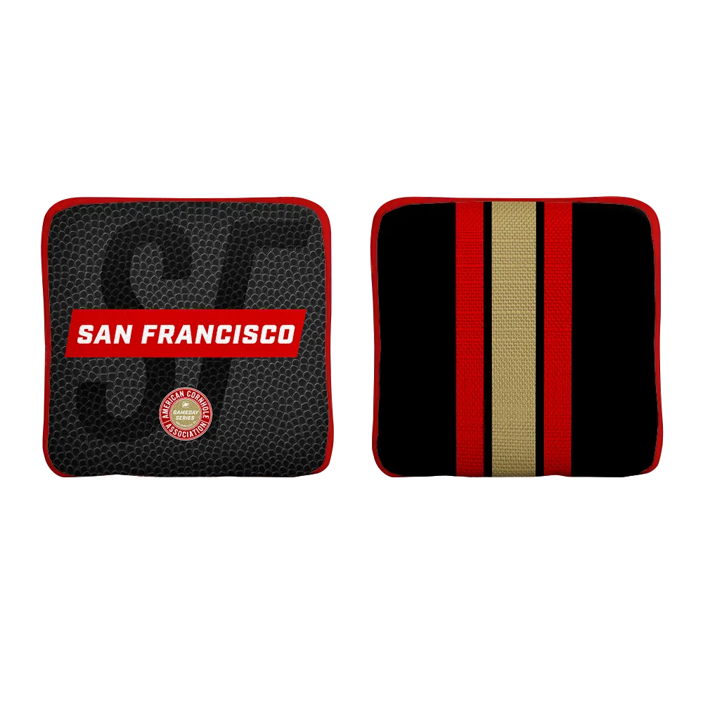 San Francisco Football Gameday Stripes Synergy Edge Cornhole Bags