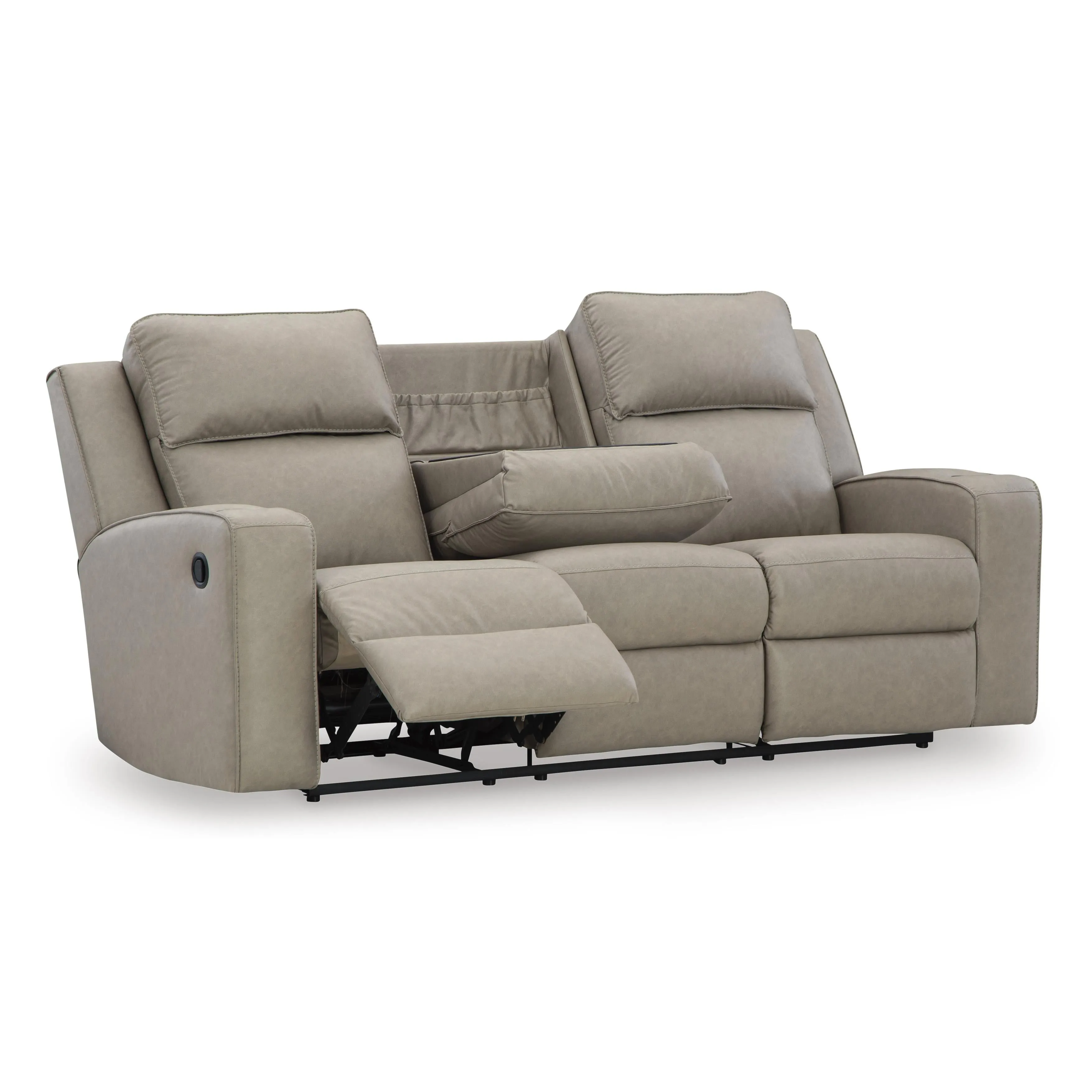 Signature Design by Ashley Lavenhorne Reclining Leather Look Sofa 6330789