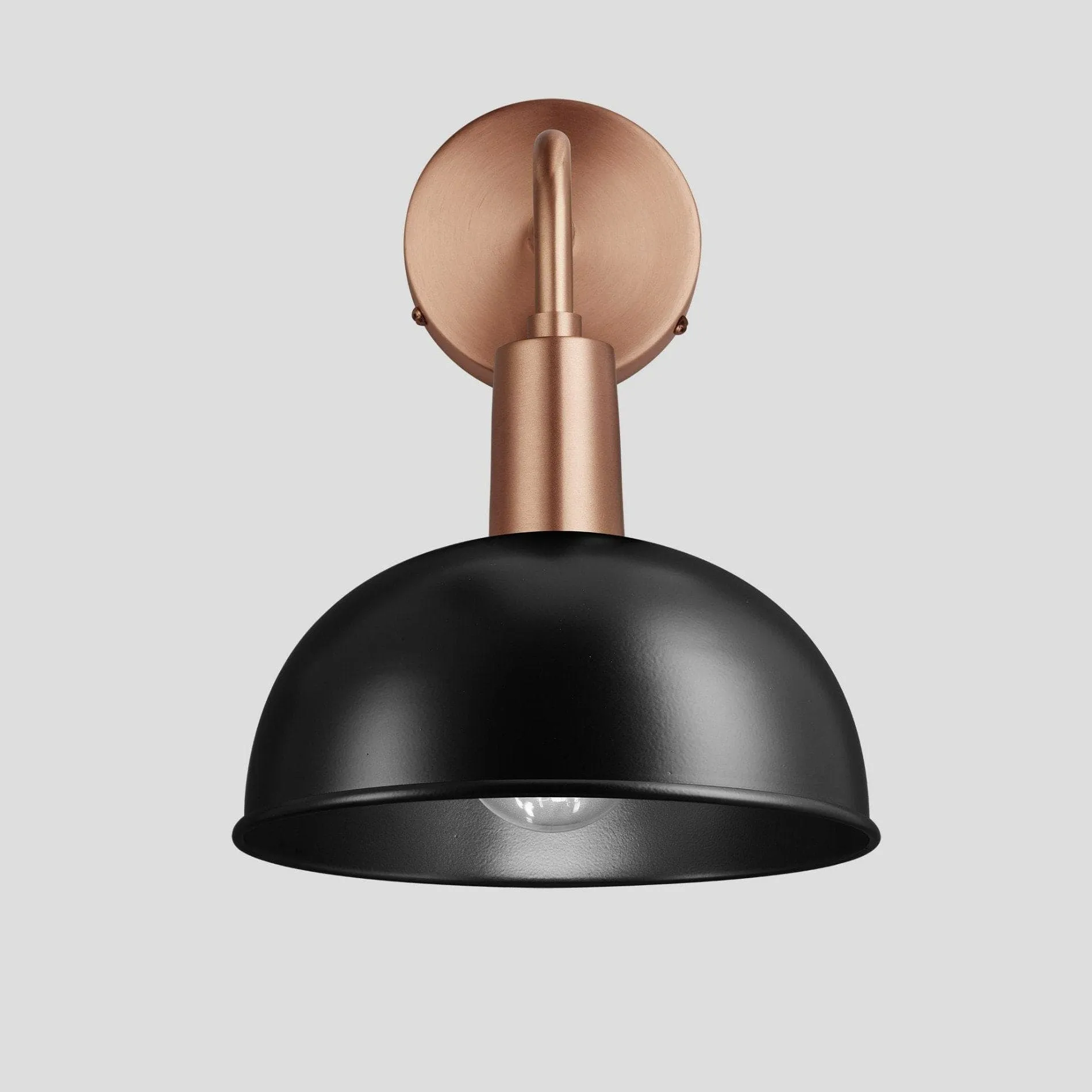 Sleek Dome Wall Light - 8 Inch - Black