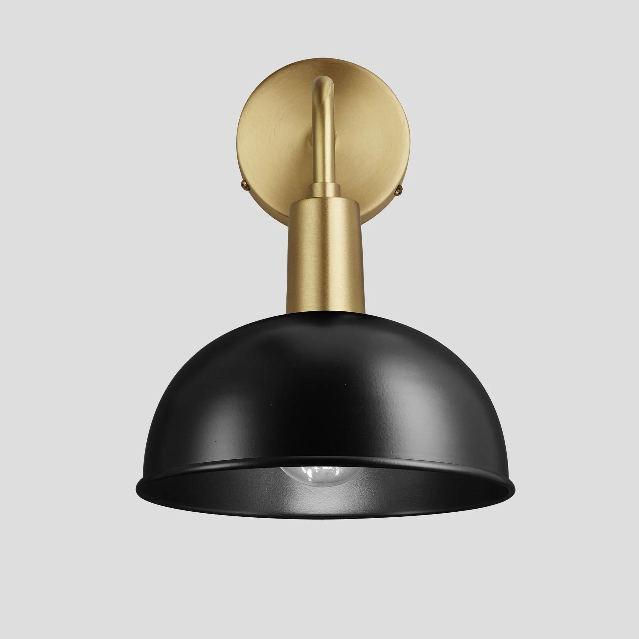 Sleek Dome Wall Light - 8 Inch - Black