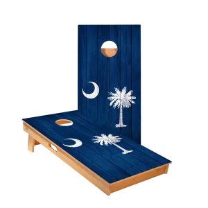 South Carolina Flag Star Cornhole Boards