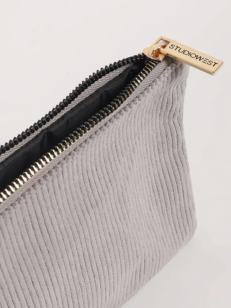 Studiowest Grey Corduroy Pouch