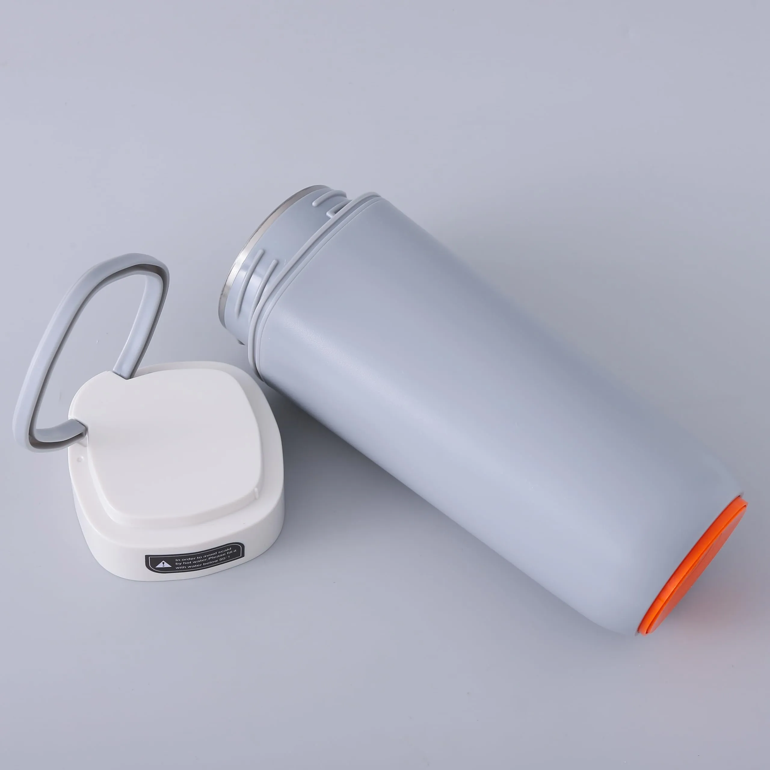The Better Home Anti-Fall Coffee Travel Tumbler with Suction Bottom | 480ml | Stainless Steel | Leakproof | Coffee Mug with Lid and Handle | Perfect for Travel, Home and Office (Grey)