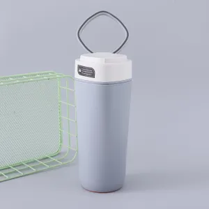 The Better Home Anti-Fall Coffee Travel Tumbler with Suction Bottom | 480ml | Stainless Steel | Leakproof | Coffee Mug with Lid and Handle | Perfect for Travel, Home and Office (Grey)