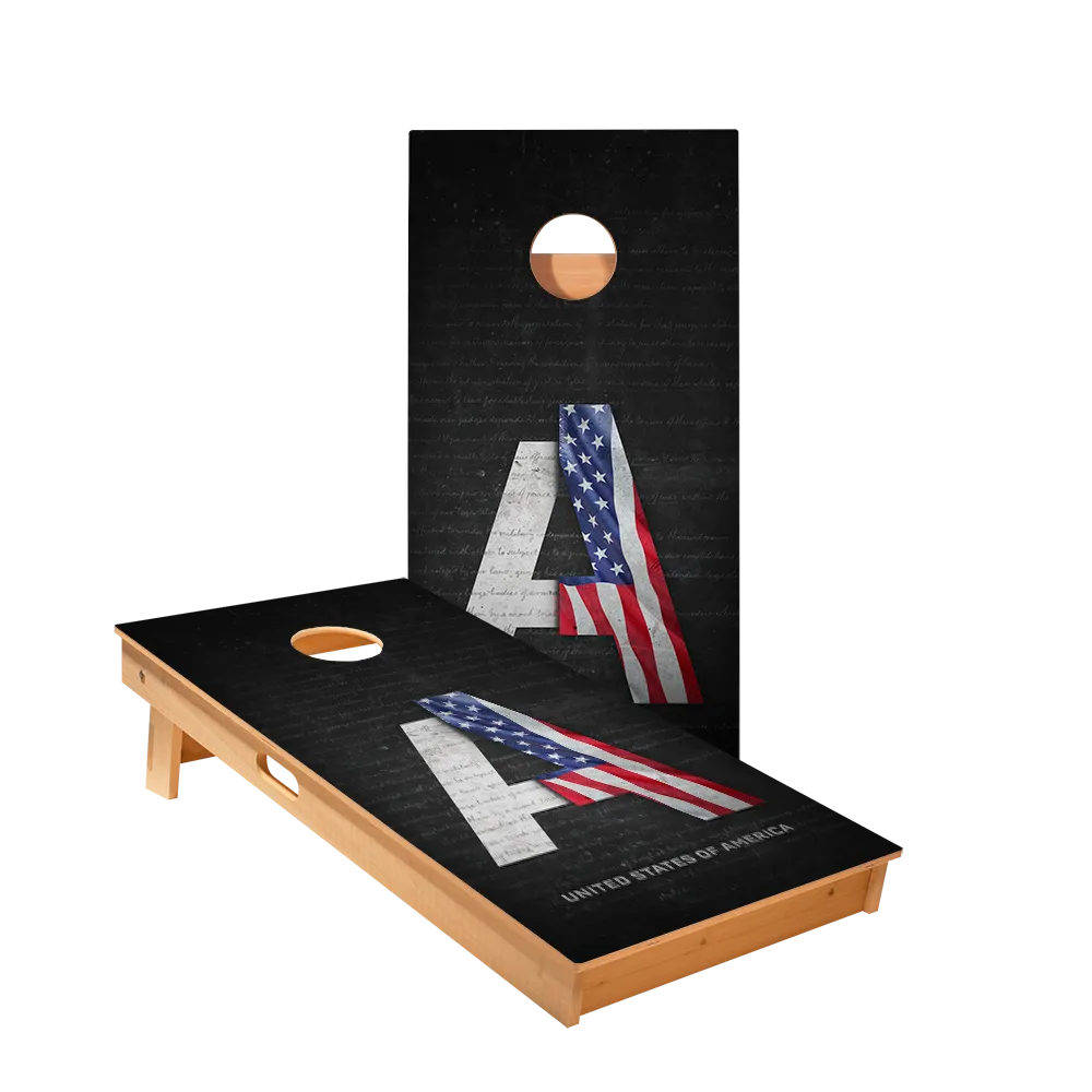 United States Flag Constitution Star Cornhole Boards