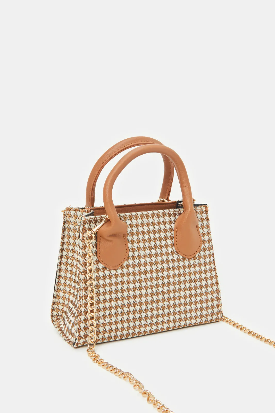 Women Beige Printed Cross Body Bag