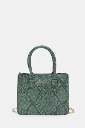 Women Olive Textured Crossbody Bag