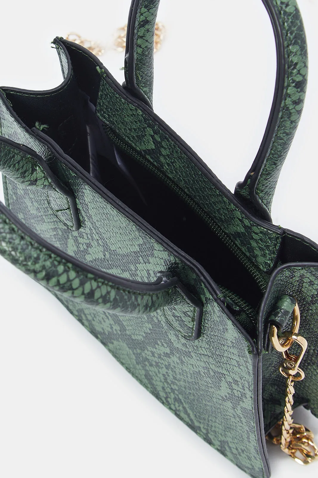 Women Olive Textured Crossbody Bag