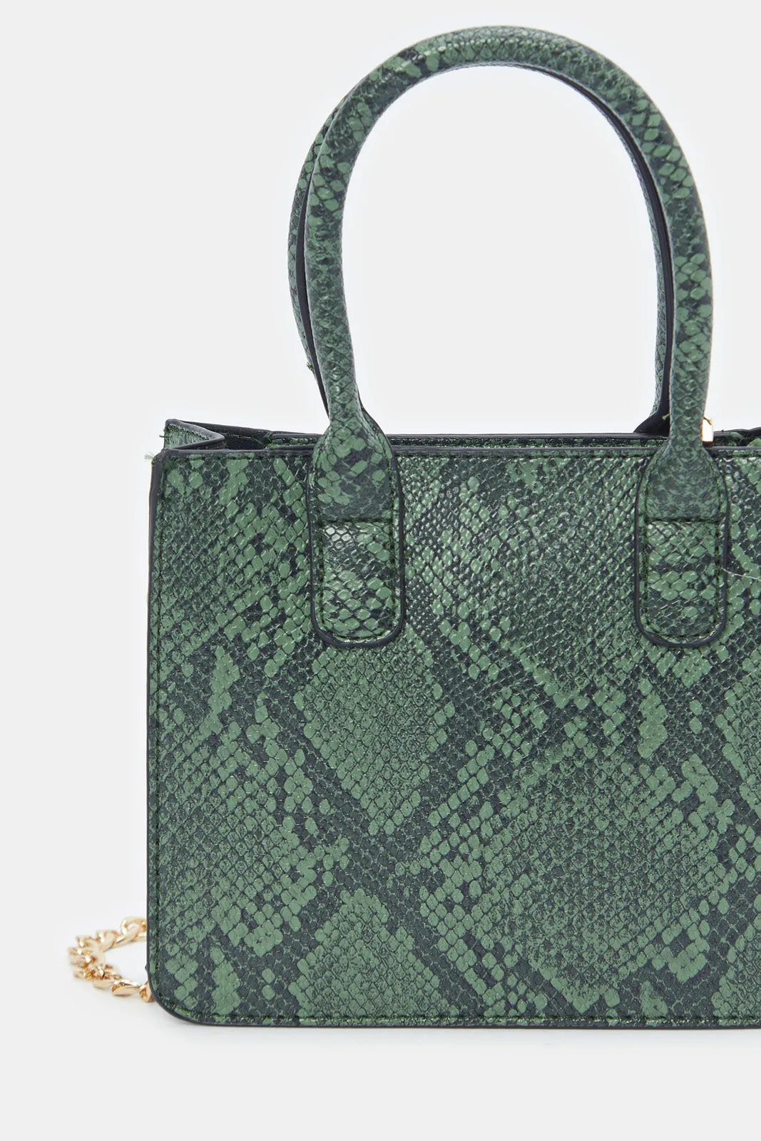 Women Olive Textured Crossbody Bag